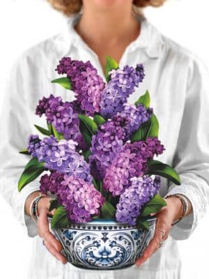 Garden Lilacs pop-up greeting card